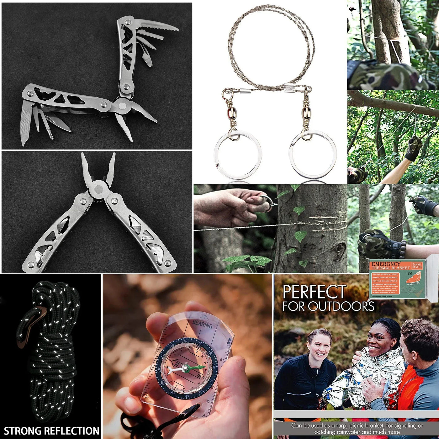 Noodpakket Basis – 24-delige Survival & EHBO Kit in Waterdichte Tas