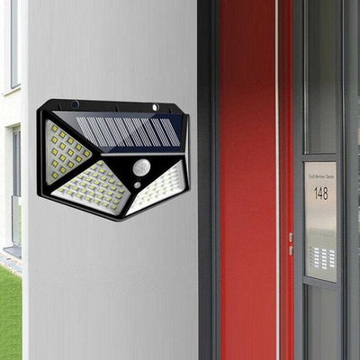 Solar LED Buiten Lamp - 100 LED Verlichting  - Verlichting op Zonne-energie IP-65