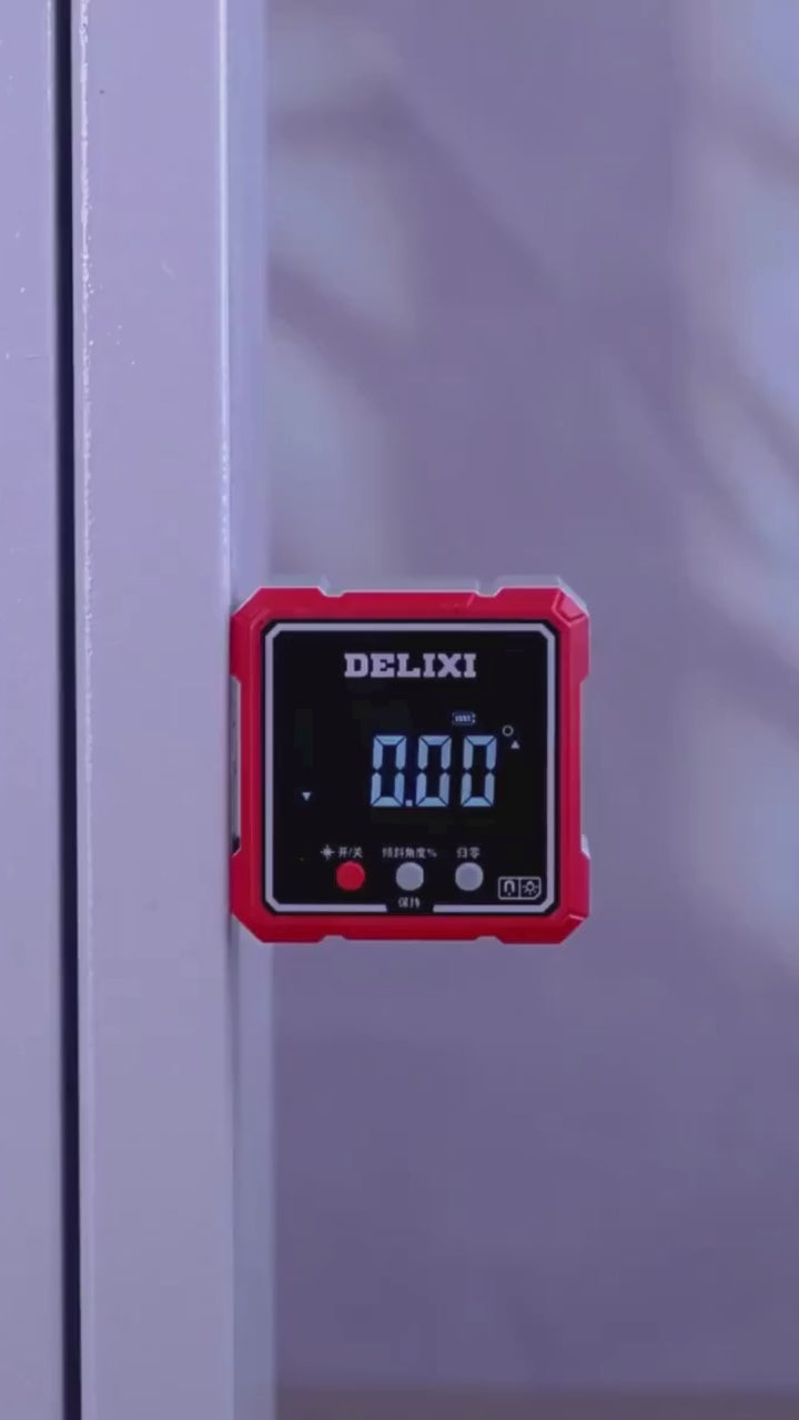 Delixi Digitale Hellingmeter met Laser & Magnetische Basis – Precisie Hoekmeter